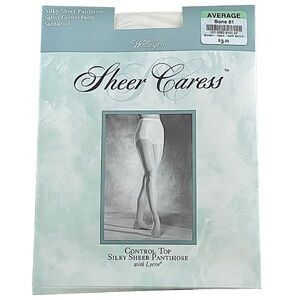 Worthington Vintage Sheer Caress Silky Sheer Control Top Pantyhose Bone Average